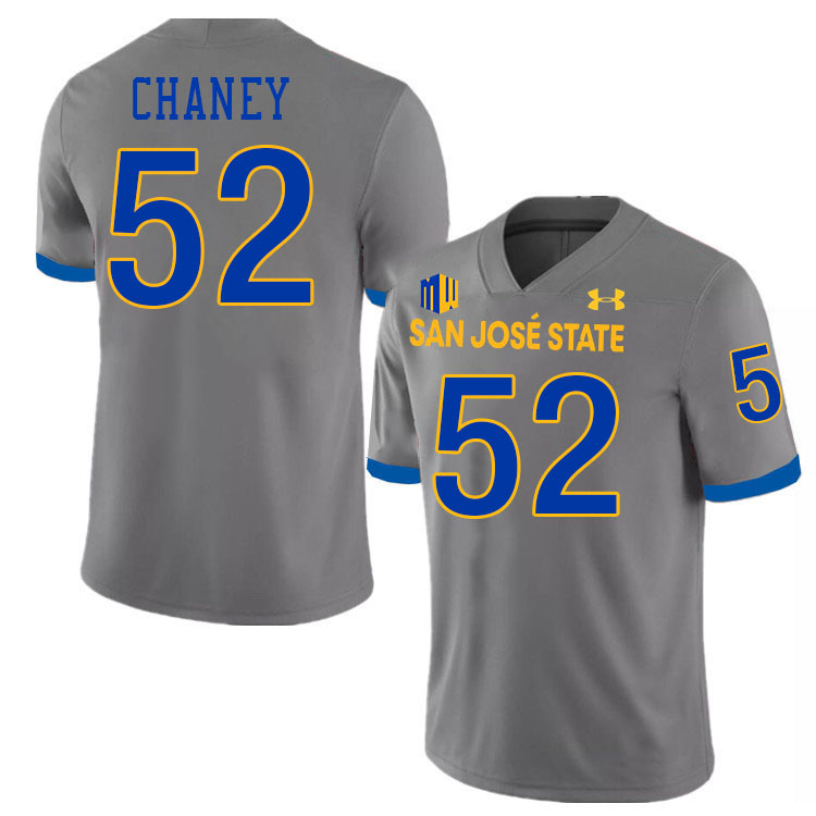 #52 Dave Chaney SJSU Jersey,San Jose State Spartans Football Jersey College Uniforms-Grey